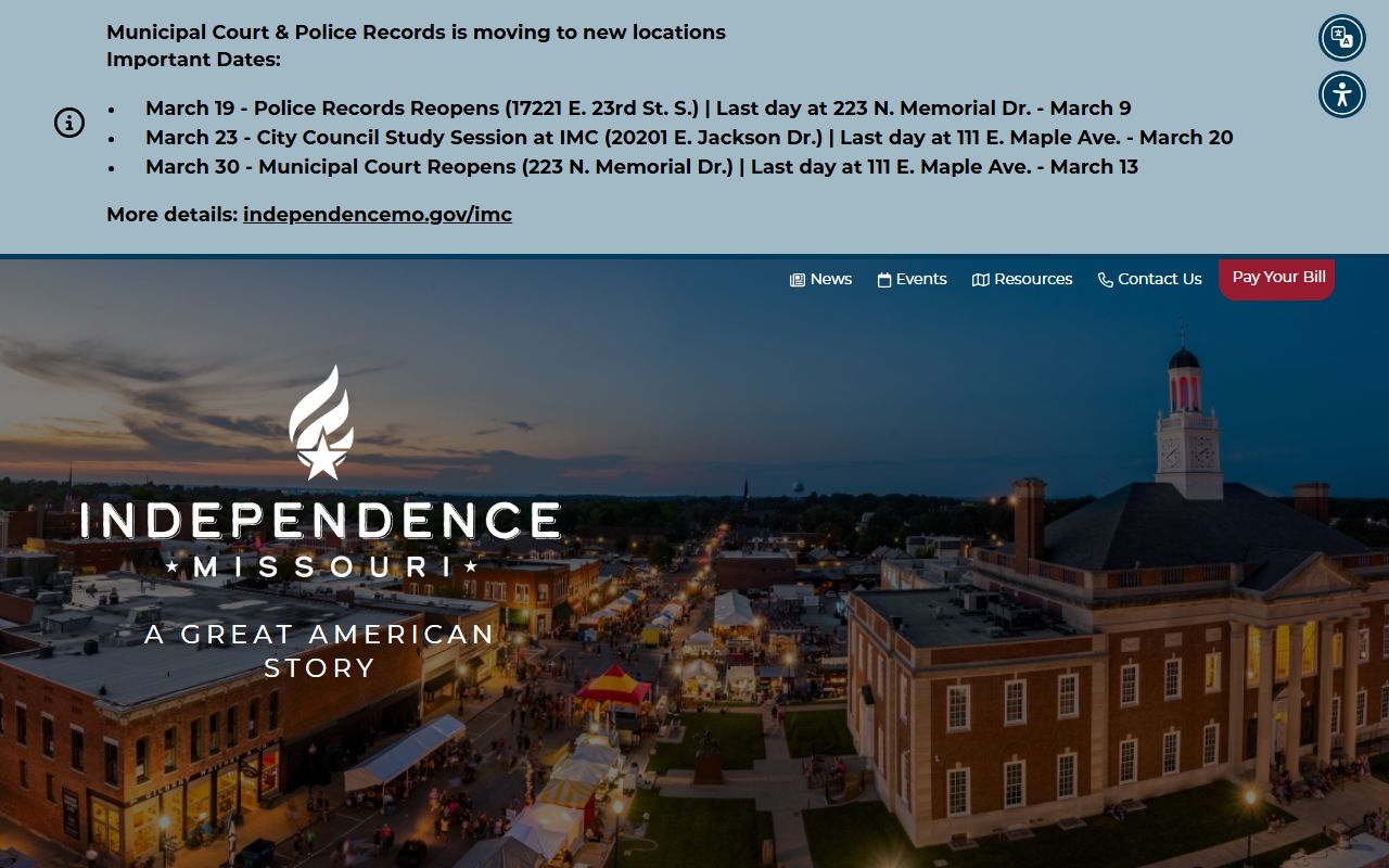 Independence property tax records city official website