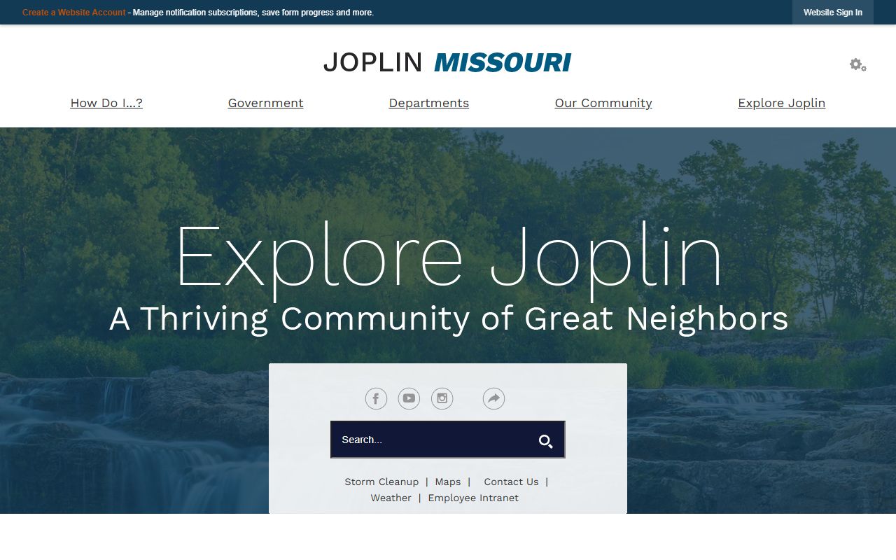 Joplin Missouri official website for property tax records