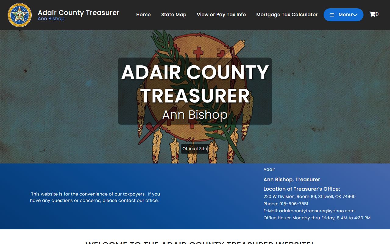Adair County treasurer tax rolls property tax records
