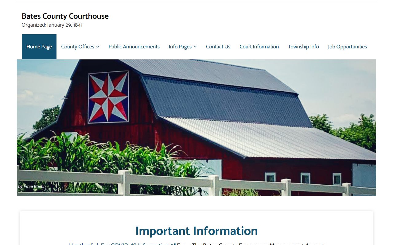 Bates County Missouri official website property tax records