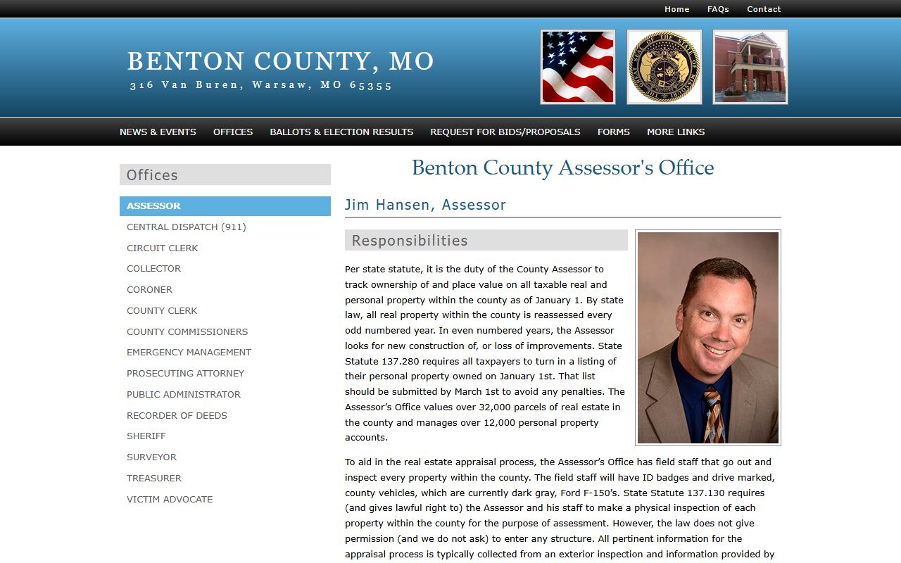 Benton County assessor office property tax records