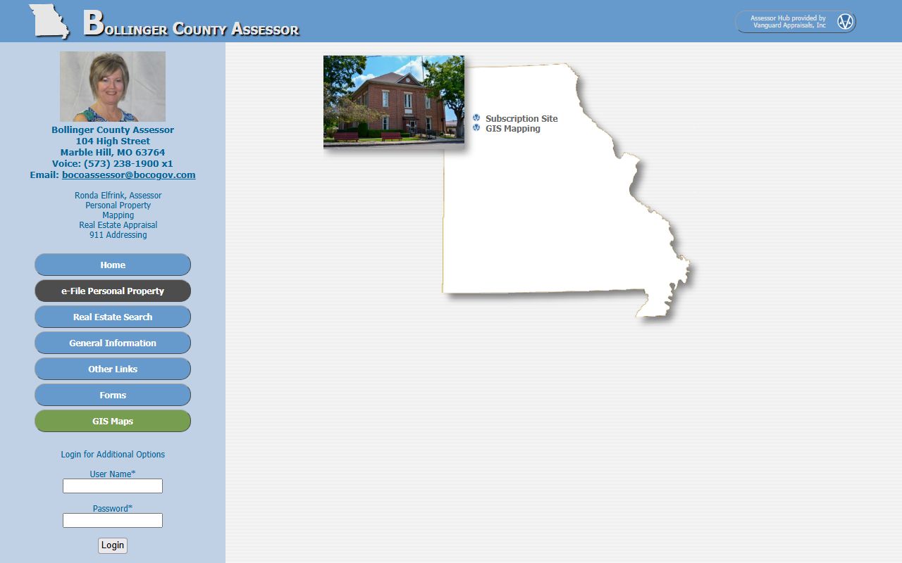 Bollinger County assessor property tax records portal