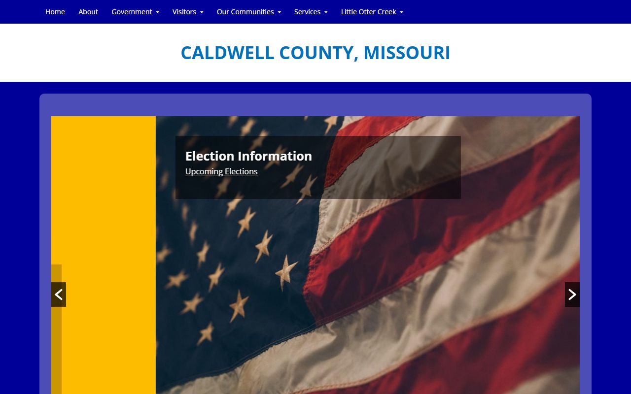 Caldwell County Missouri website for property tax records