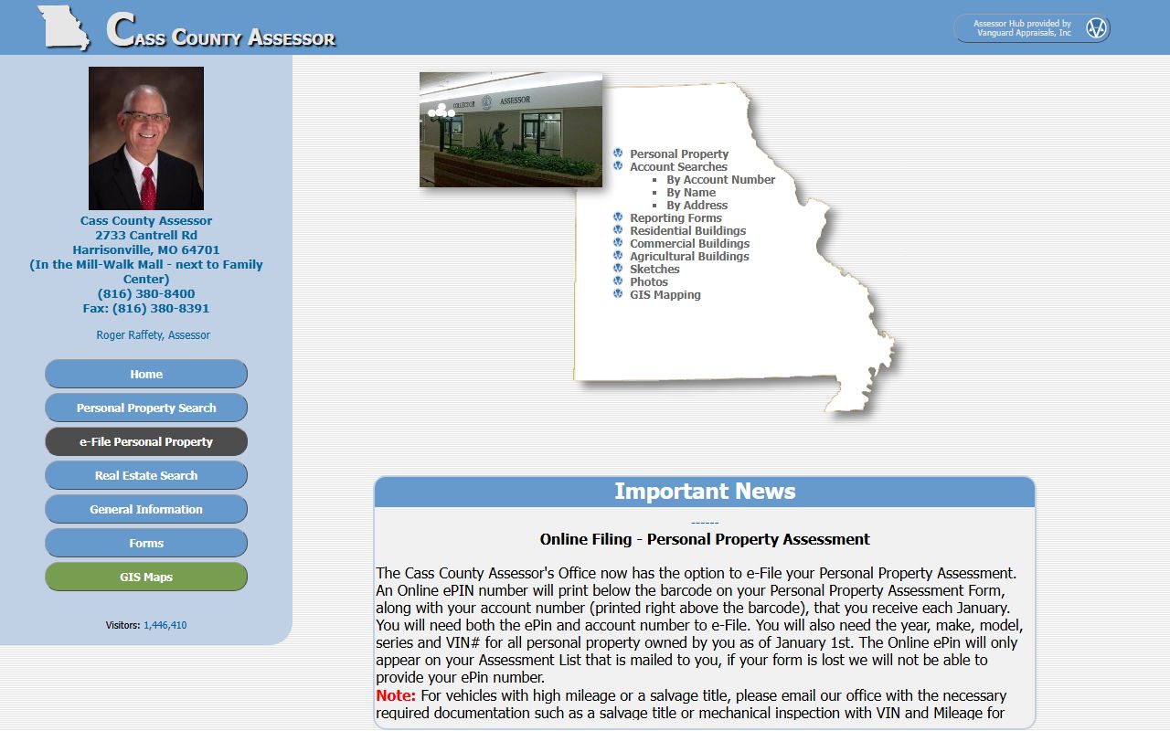Cass County Assessor portal for property tax records
