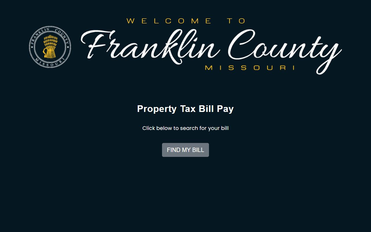 Franklin County online tax payment portal for property tax records