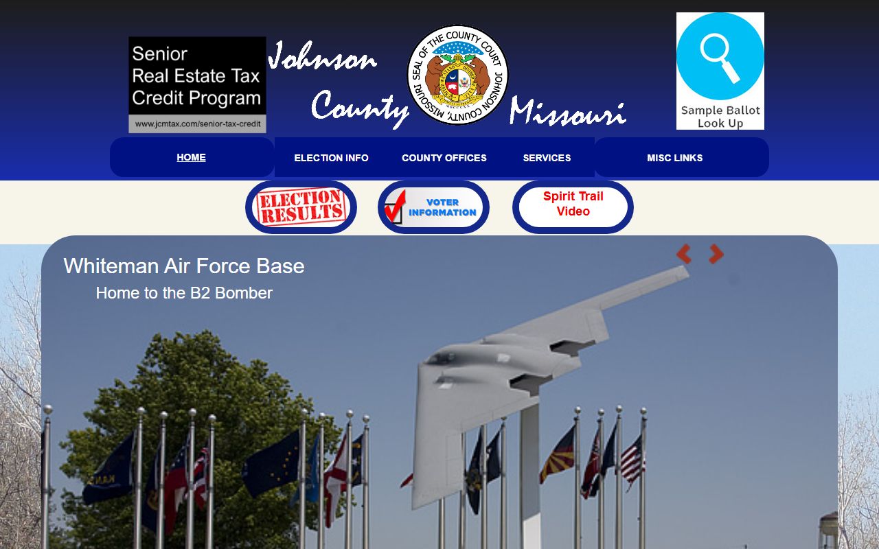 Johnson County Courthouse website for property tax records