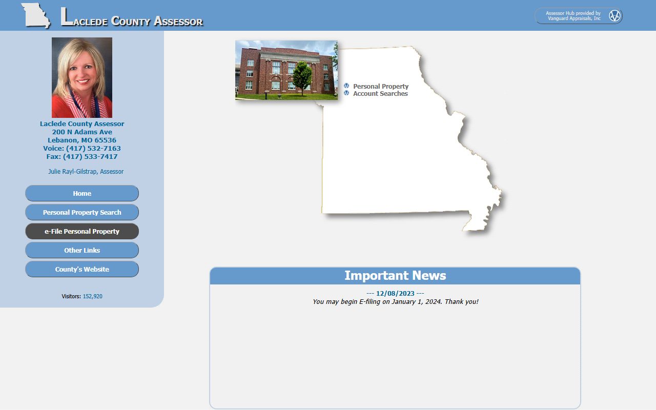 Laclede County Assessor portal for property tax records