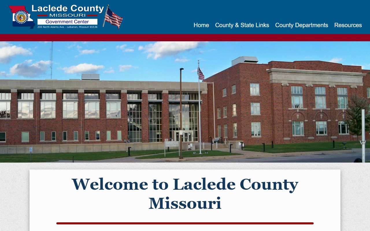 Laclede County Missouri official website for property tax records