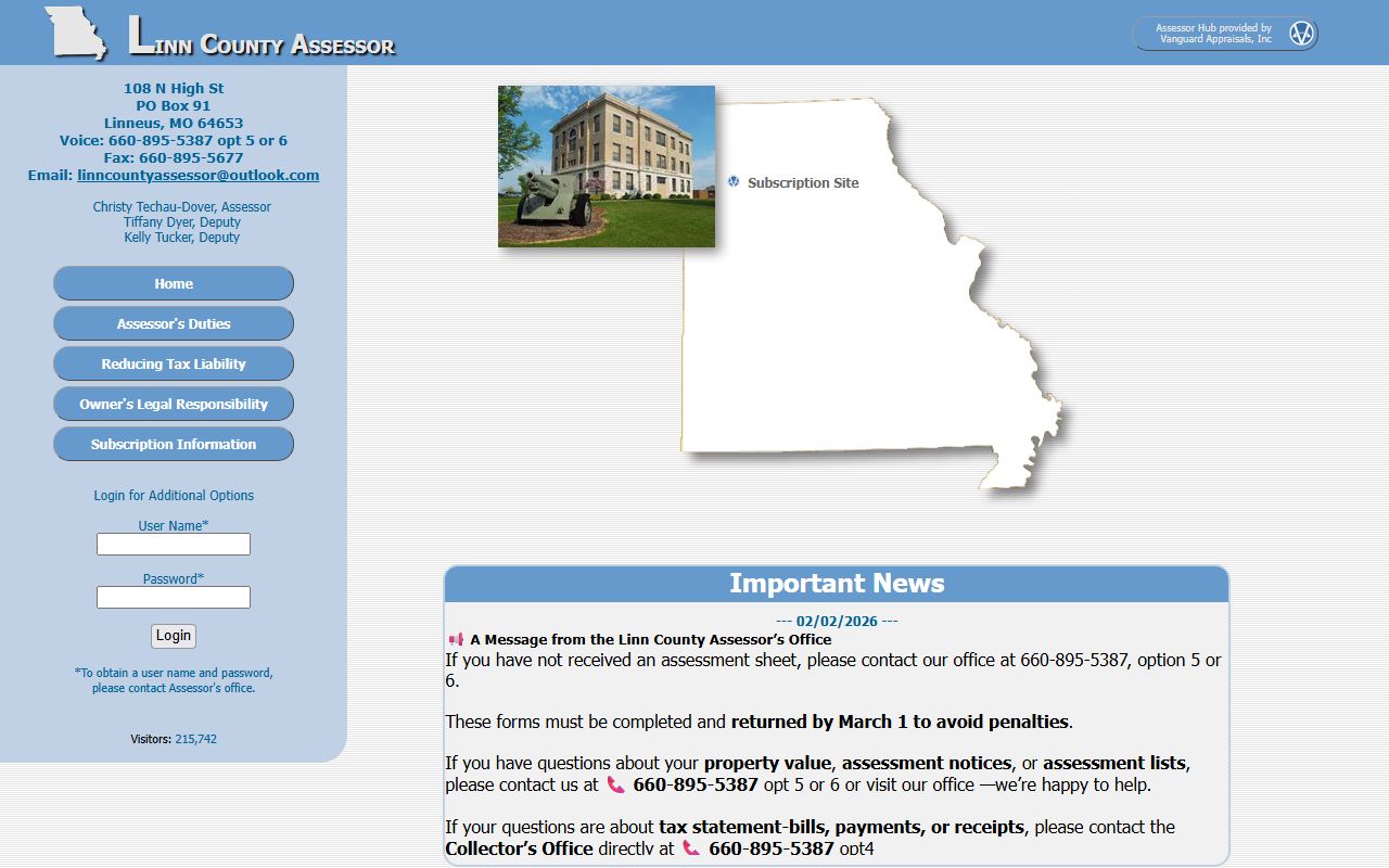 Linn County Assessor property tax records portal