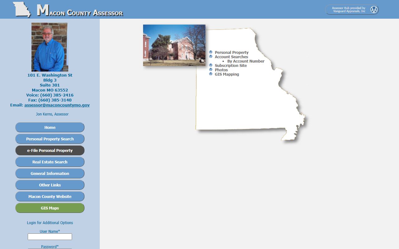 Macon County assessor portal for property tax records
