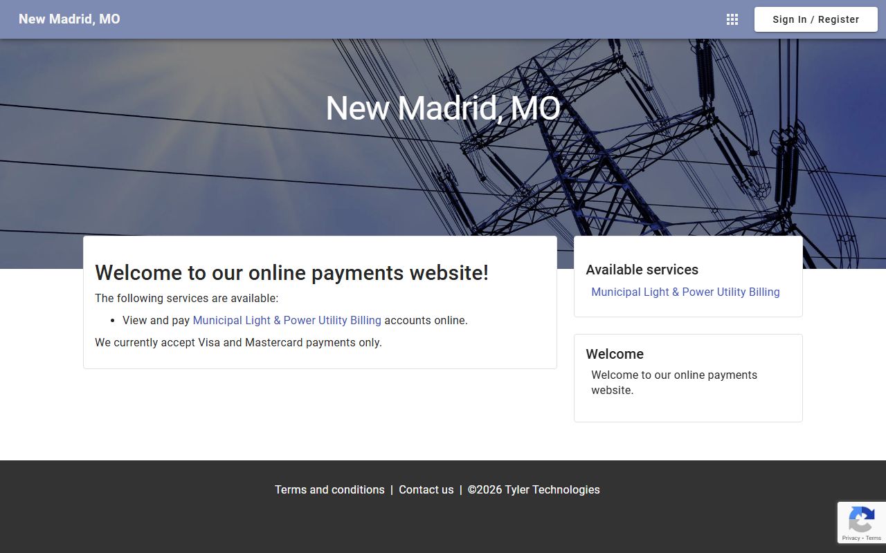New Madrid County online payment portal for property tax records