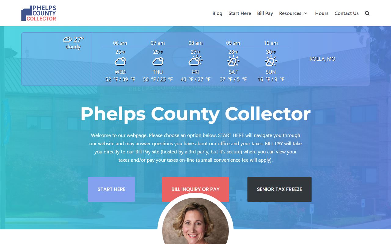 Phelps County Collector property tax records page