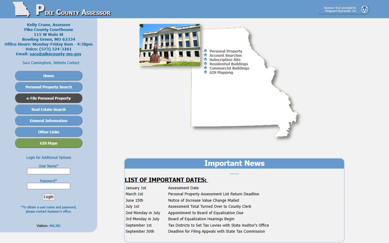 Pike County Assessor property tax records portal