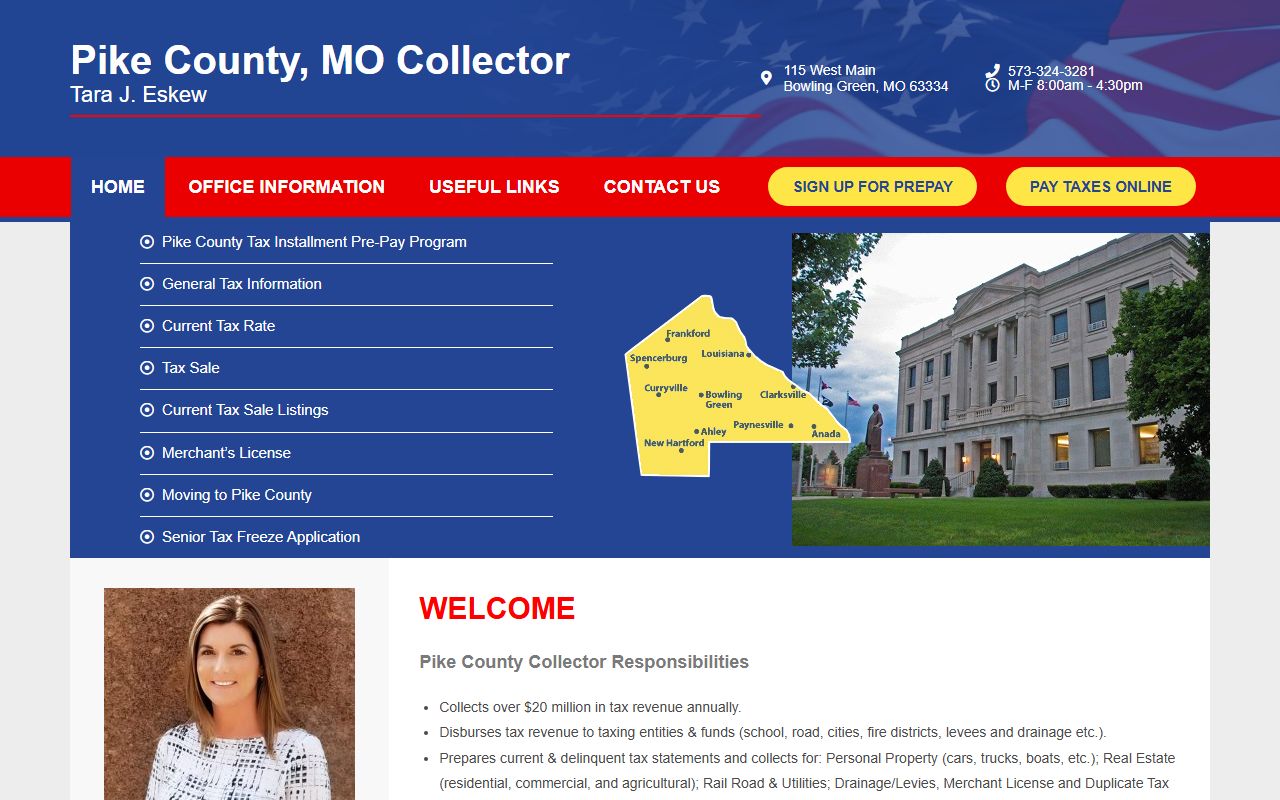 Pike County Collector property tax records page