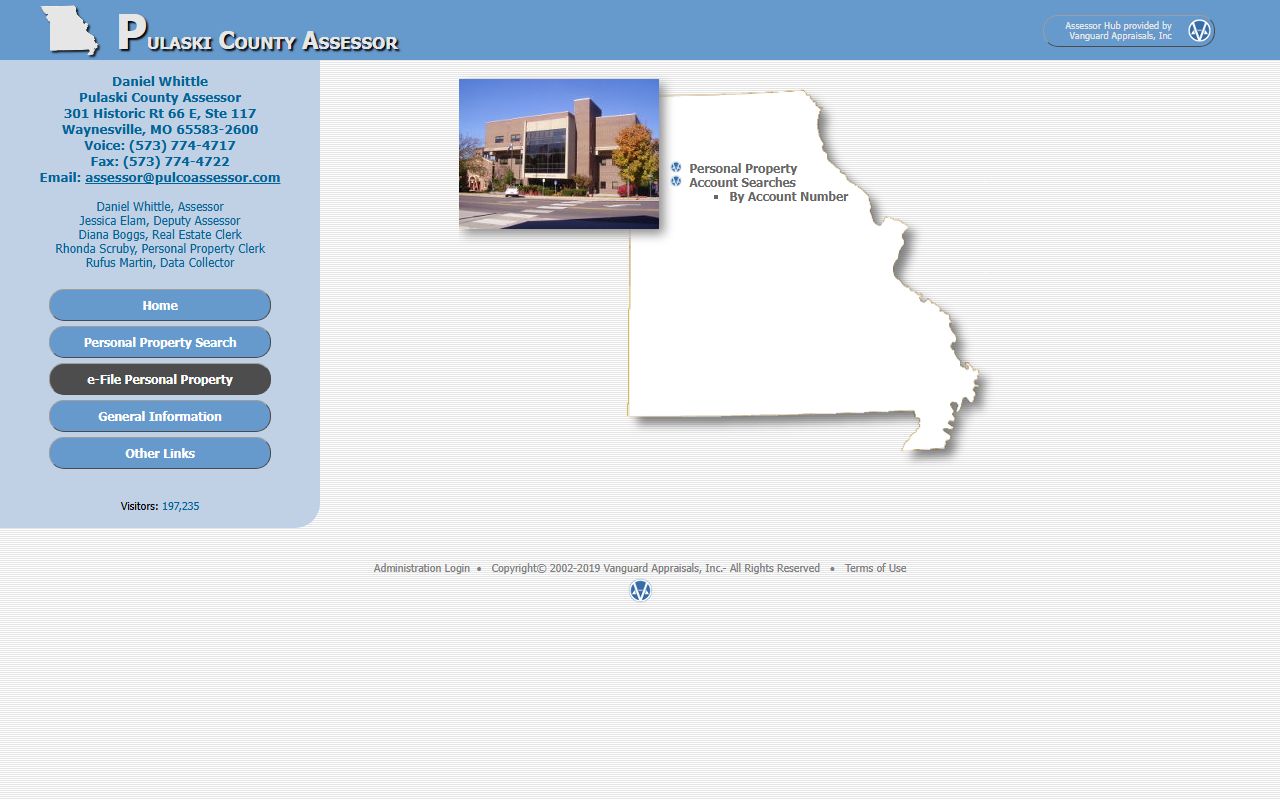 Pulaski County assessor property tax records portal