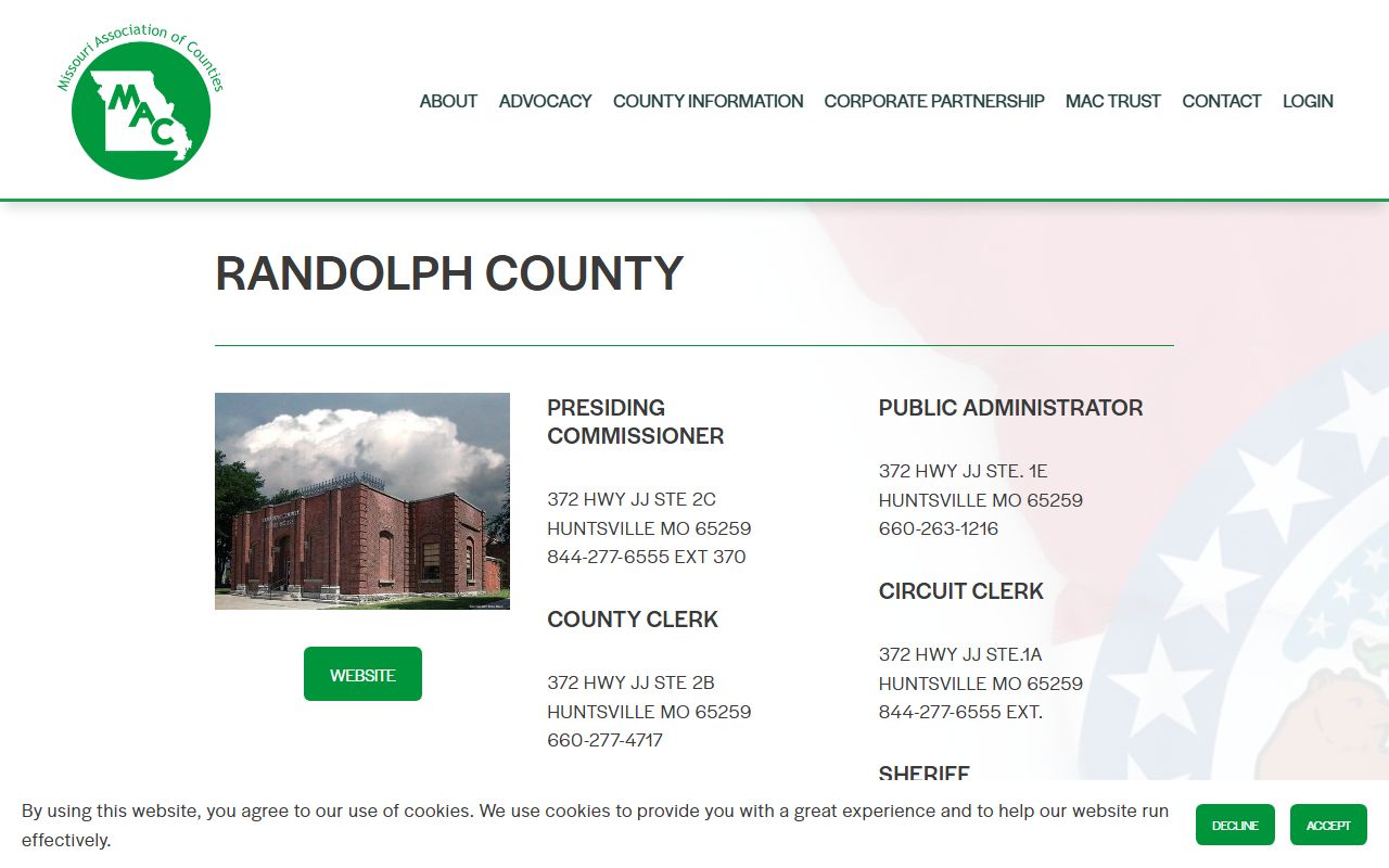 Randolph County property tax records directory listing
