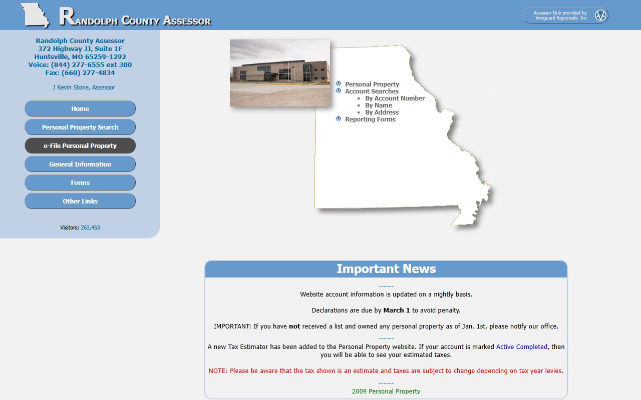Randolph County property tax records assessor search portal