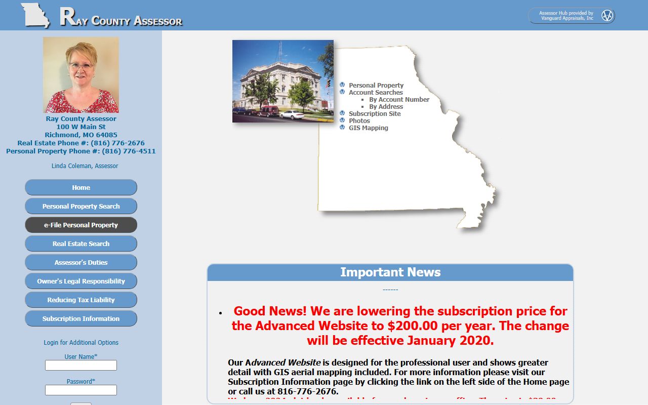 Ray County property tax records assessor portal