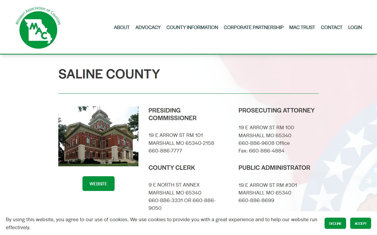 Saline County Missouri property tax records directory
