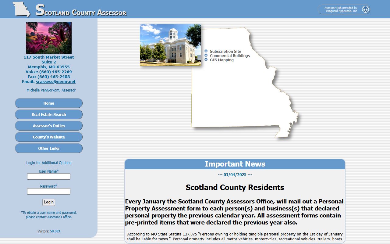 Scotland County assessor property tax records portal