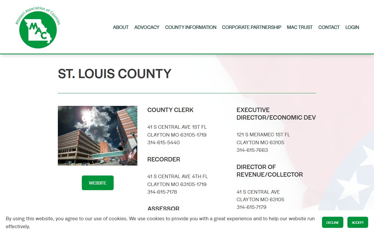 St. Louis County Missouri property tax records directory