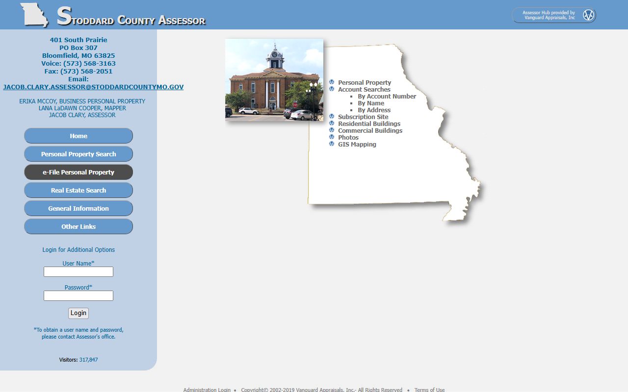 Stoddard County assessor property tax records portal