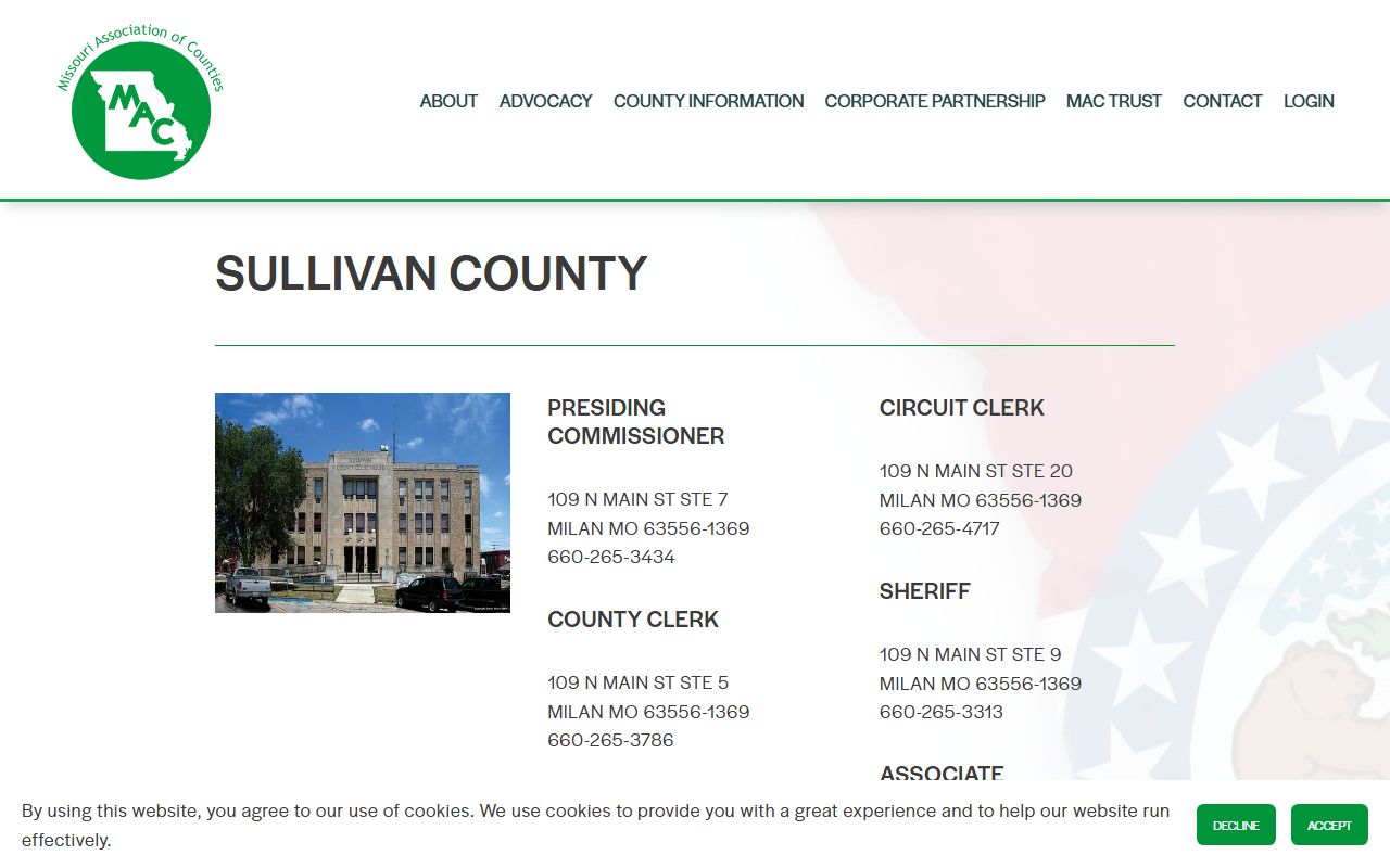 Sullivan County Missouri property tax records directory