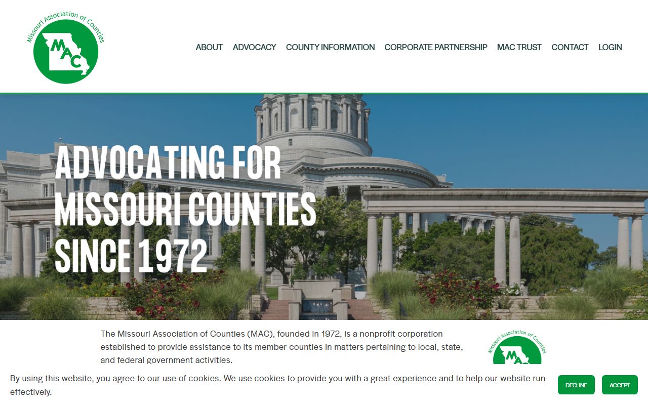 Missouri Association of Counties property tax records resources